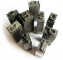 random letters of movable type