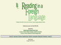 Reading in a Foreign Language