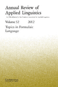 Annual Review of Applied Linguistics
