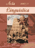 Acta Linguistica